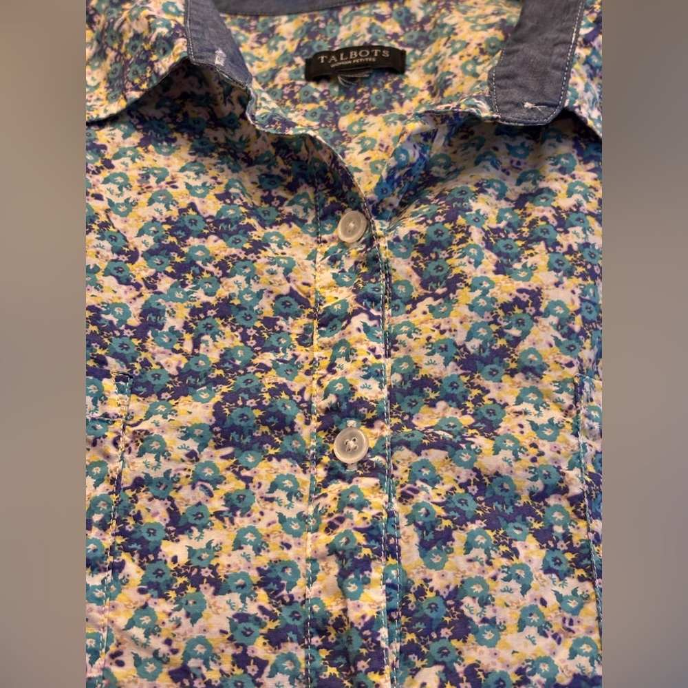 Talbots Petites Vibrant Floral Blouse Women’s Petite XXL